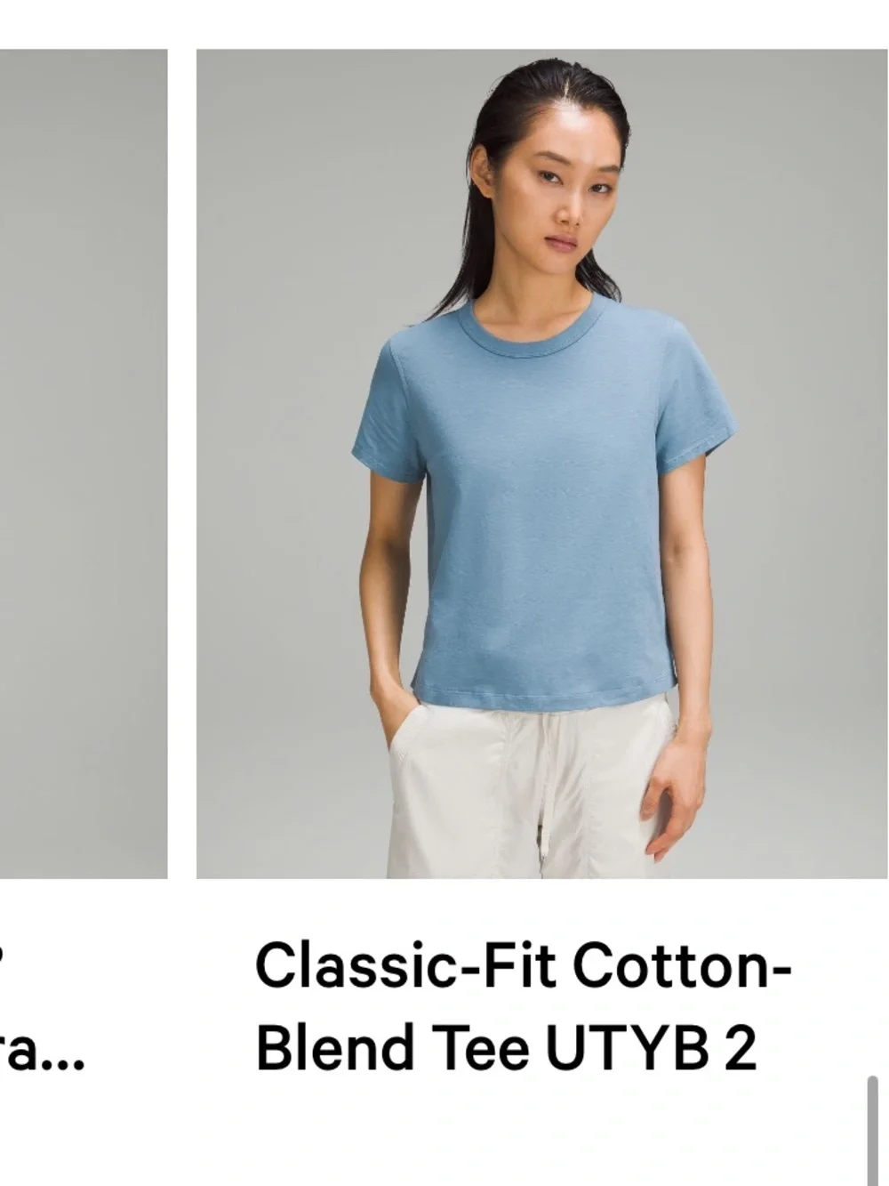 Classic-Fit Cotton-Blend Tee in Utility Blue - lululemon